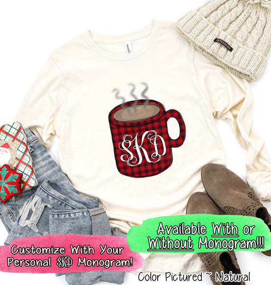 Monogrammed Christmas Mug Tee
