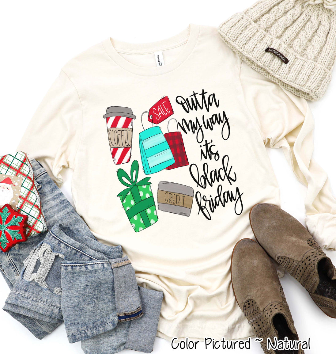 Otta My Way Its Black Friday Cute Holiday Tee