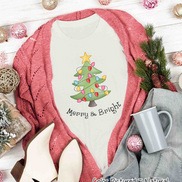 Merry & Bright Christmas Tree Tee