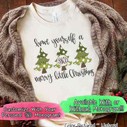 Monogrammed Have Yourself A Merry Little Christmas Tree Tee