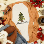 Monogrammed Wild About Christmas Tree Tee