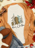 Watercolor Merry Christmas Tree Christmas Tee