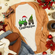 Christmas on the Farm Tractor Christmas Tee