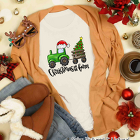 Christmas on the Farm Tractor Christmas Tee