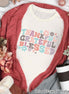 Retro Thankful Grateful Blessed Thanksgiving Fall Raglan Tee