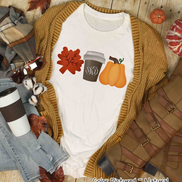 Leaf's, Latte's, & Pumpkin's Monogram Tee