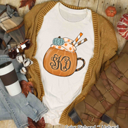 Pumpkin Spice Monogram Mug Tee
