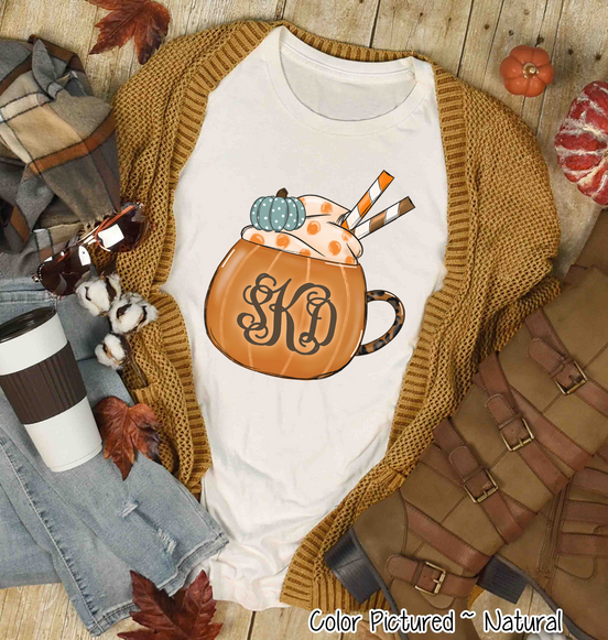 Pumpkin Spice Monogram Mug Tee