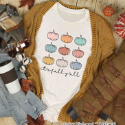It's Fall Y'all Watercolor Pumpkins Fall Tee