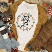 Fall In Love with Jesus Leaf Ring Tee