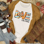 Love Like Jesus Fall Monogram Tee
