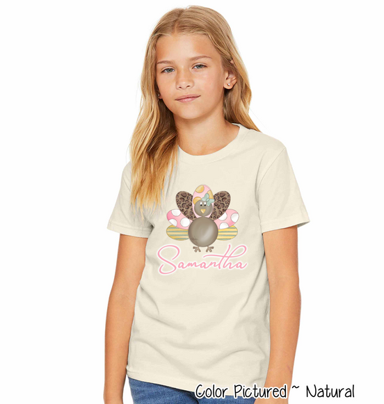 Personalized Girl Turkey Tee
