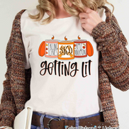 Getting Lit Fall Monogram Candles Tee