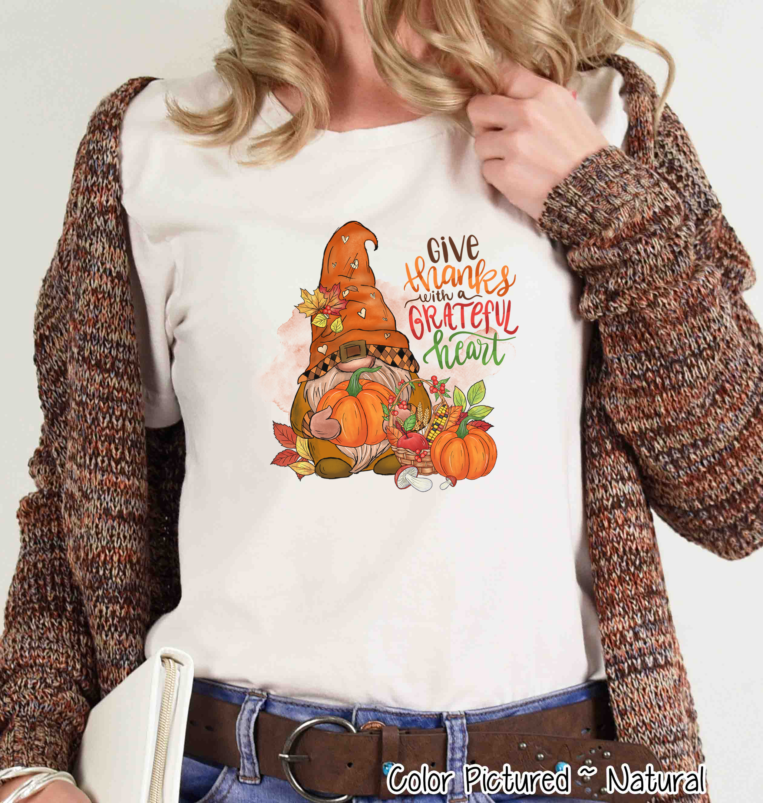 Gnome Give Thanks Fall Tee