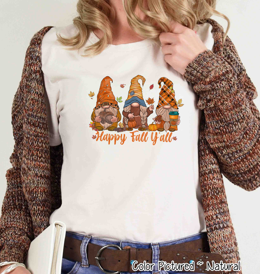 Gnome Trio Happy Fall Yall Raglan Tee