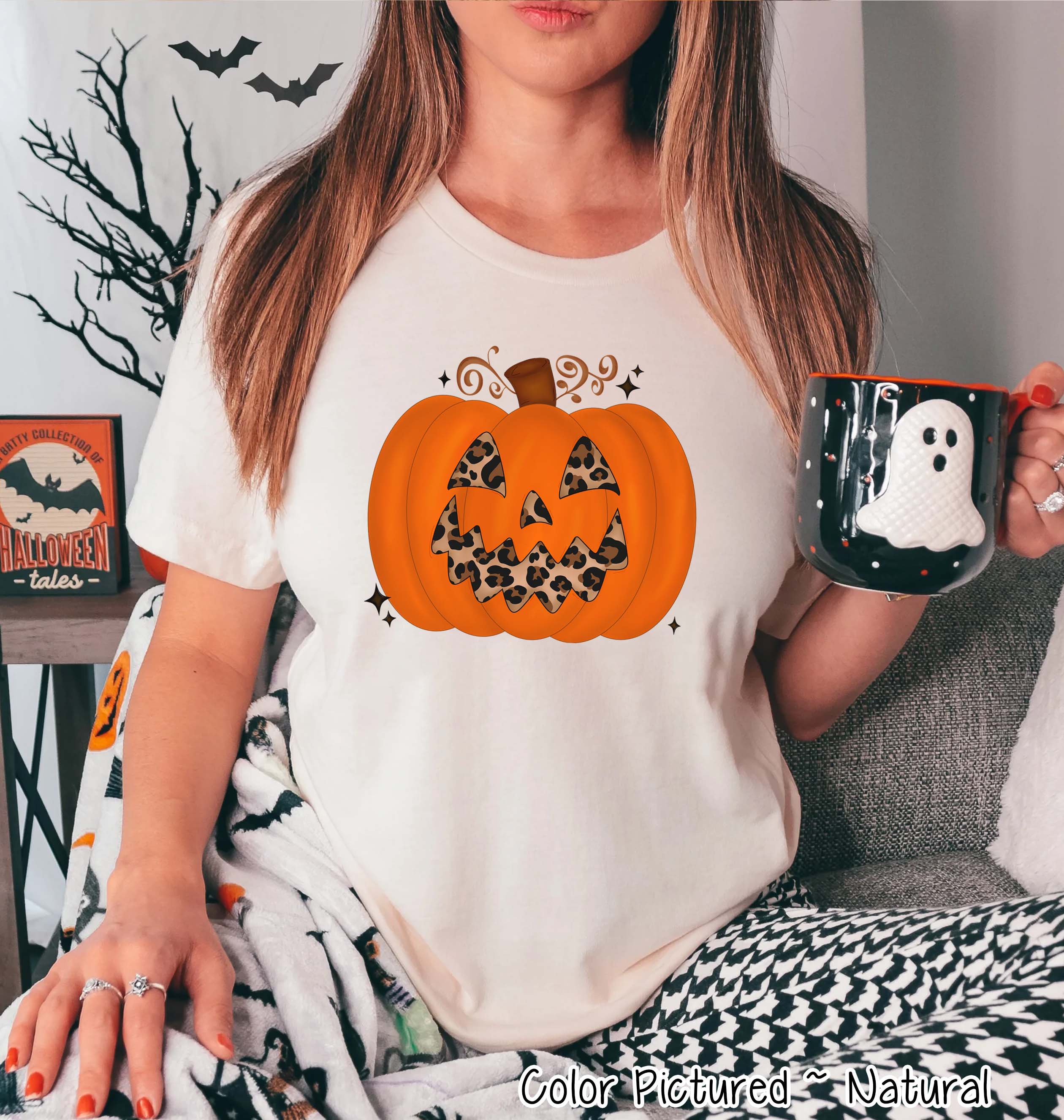 Leopard Pumpkin Halloween Tee
