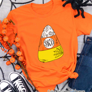 Monogrammed Candy Corn Graphic Tee