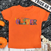 Personalized Doodle Letters  Halloween Tee