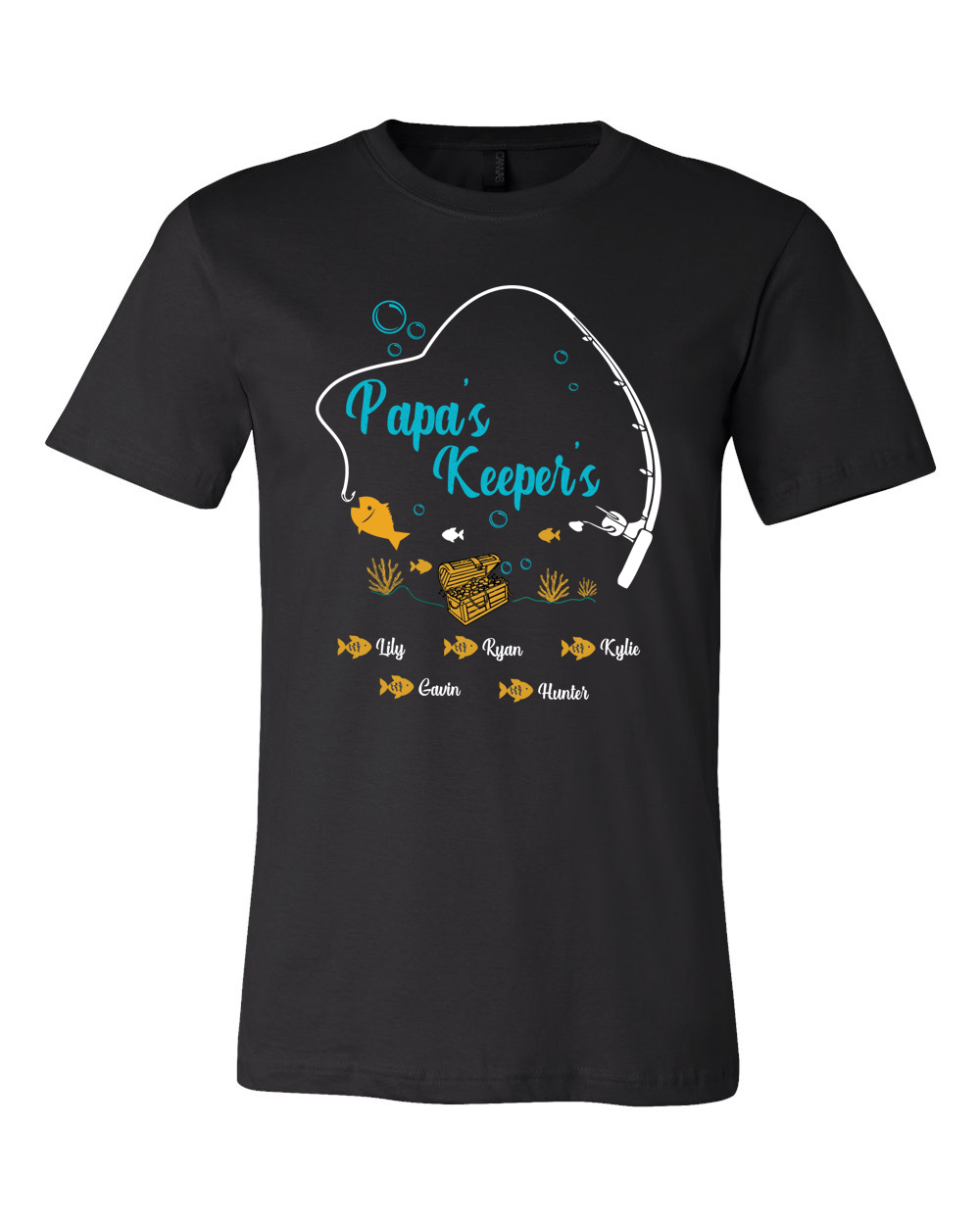 Custom Dad-Father-Papa-Grandpa Keeper Fish Tee