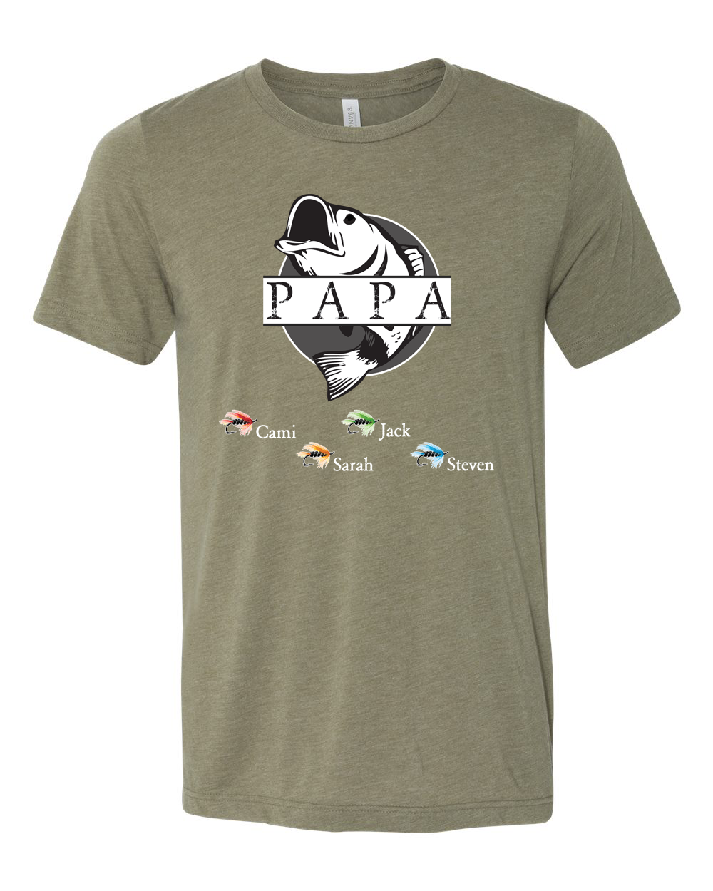 Custom Dad-Father-Papa-Grandpa Fish Tee - Too Cute Custom Designs