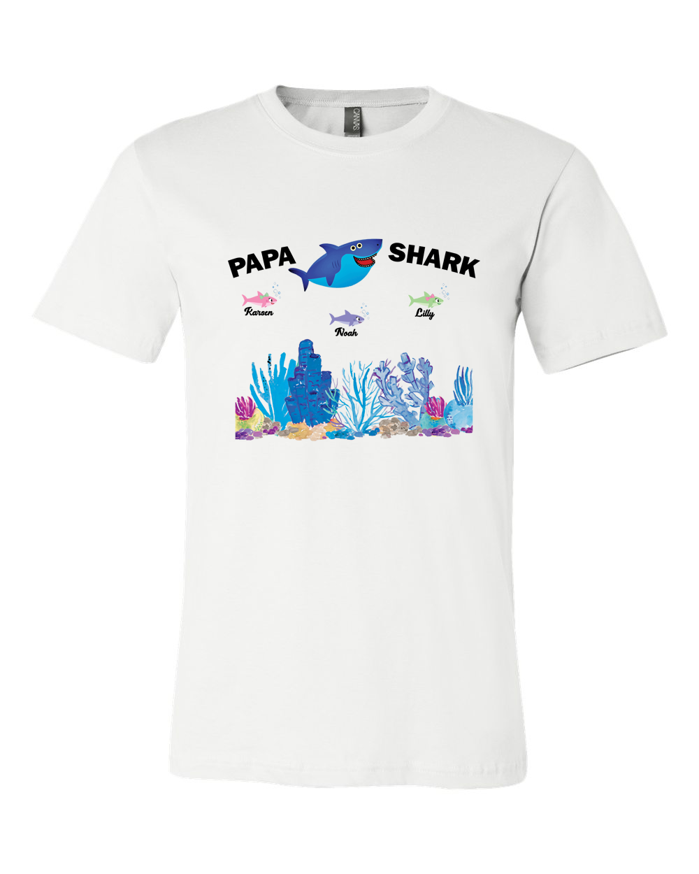 Custom Mama-Daddy-Grandma-Grandpa Baby Shark Tee - Too Cute Custom Designs