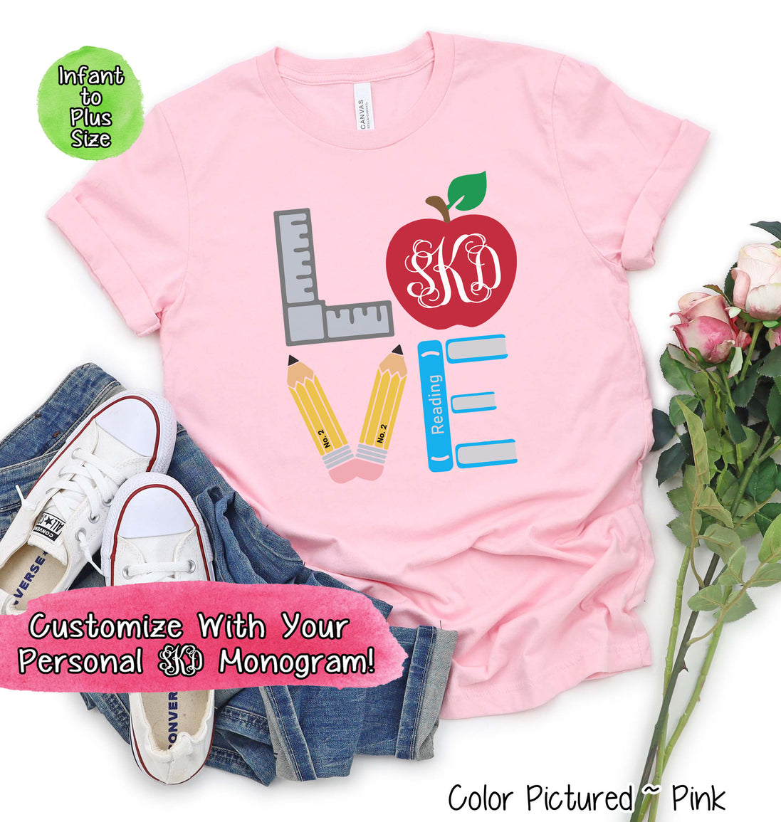 Monogram LOVE School Tools Tee