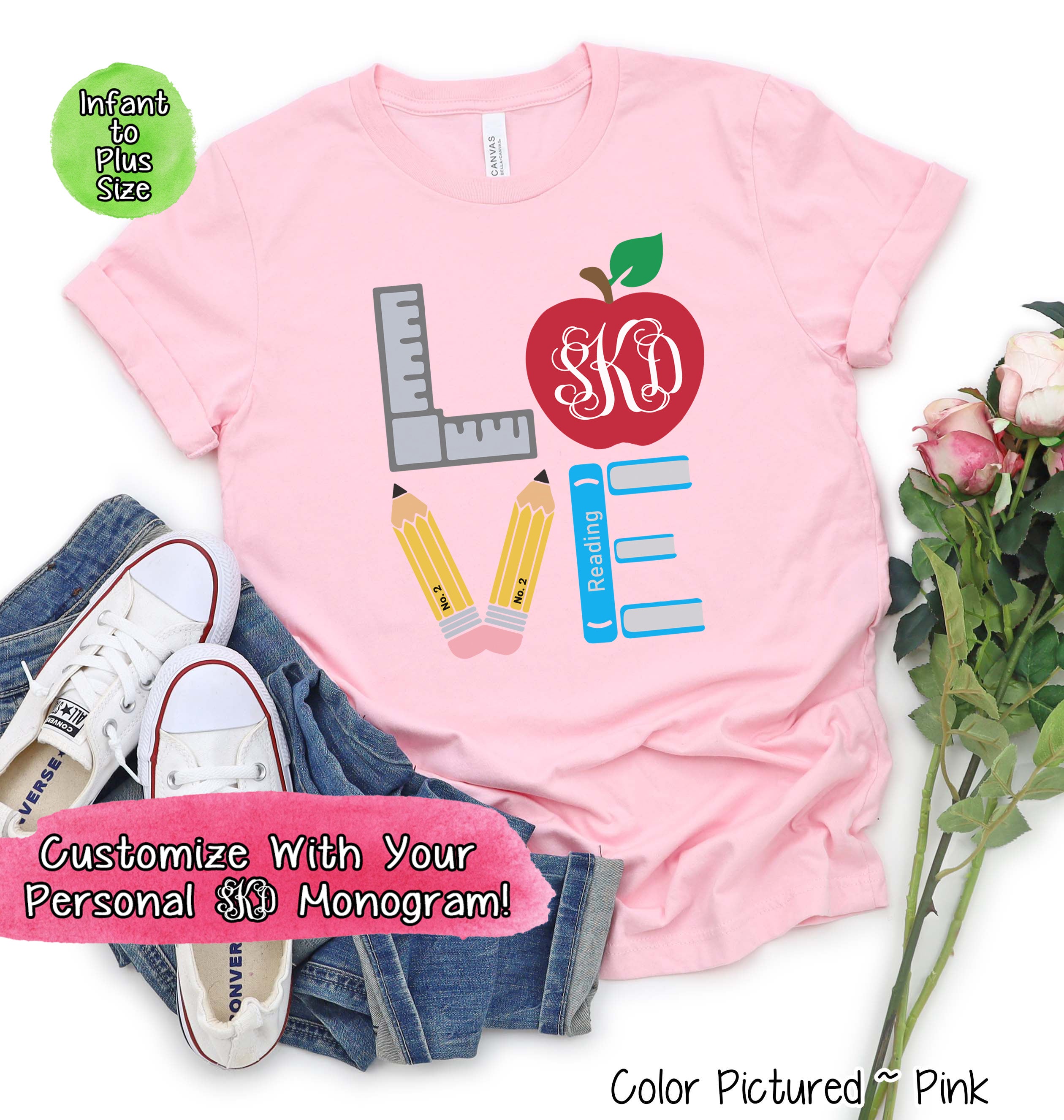Monogram LOVE School Tools Tee