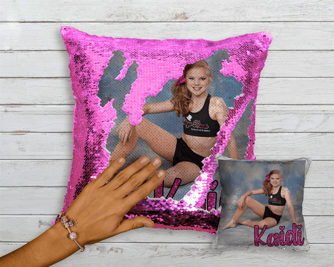 Personalized Flip Sequin Photo Pillow - Too Cute Custom Designs