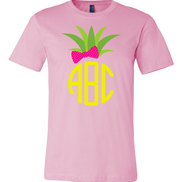 Pineapple BIG Monogram Tee - Too Cute Custom Designs