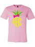 Pineapple BIG Monogram Tee - Too Cute Custom Designs