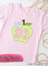 Monogram Cute Apple with Bow Tee