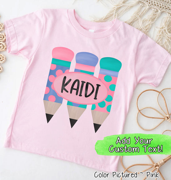 Personalized Pencil Trio Tee