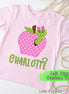 Personalized Pink Apple with Worm Tee
