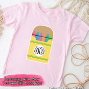 Monogram Pastel Crayon Tee