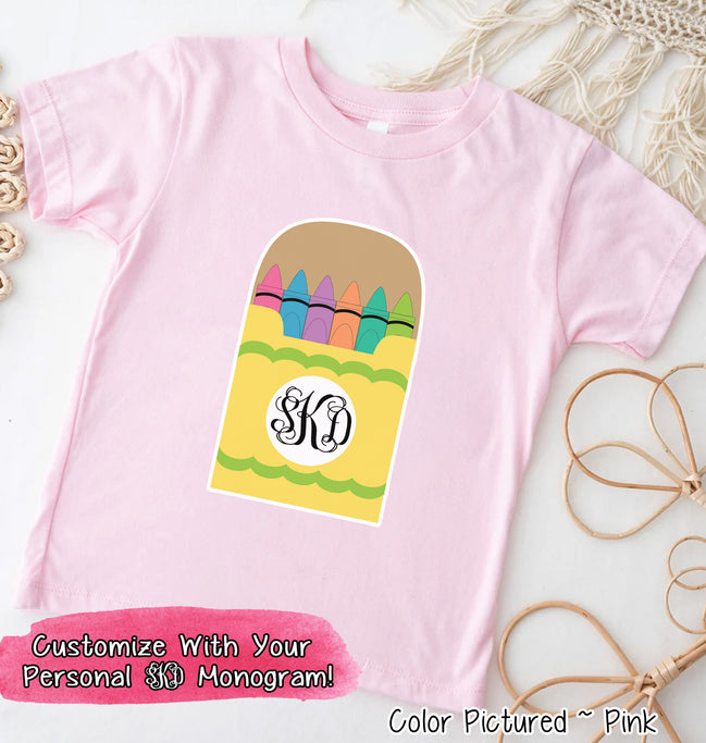 Monogram Pastel Crayon Tee