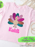 Personalized Girl Turkey Thanksgiving Tee