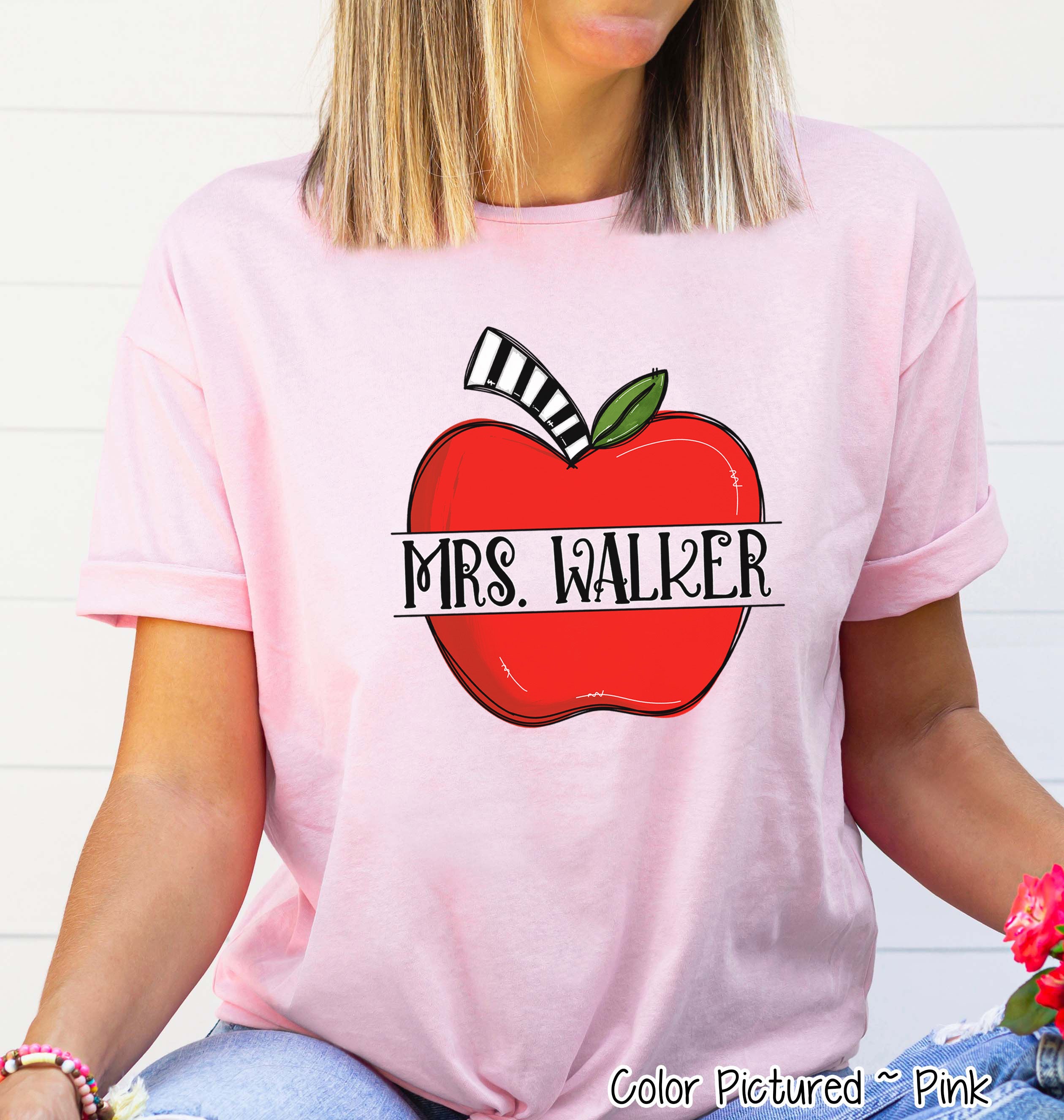 Personalized Red Apple Tee