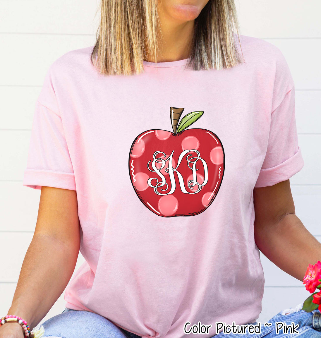 Monogram Red Dot Apple Tee