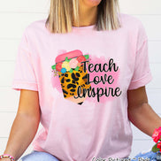 Teach Love Inspire Leopard Pencil Tee