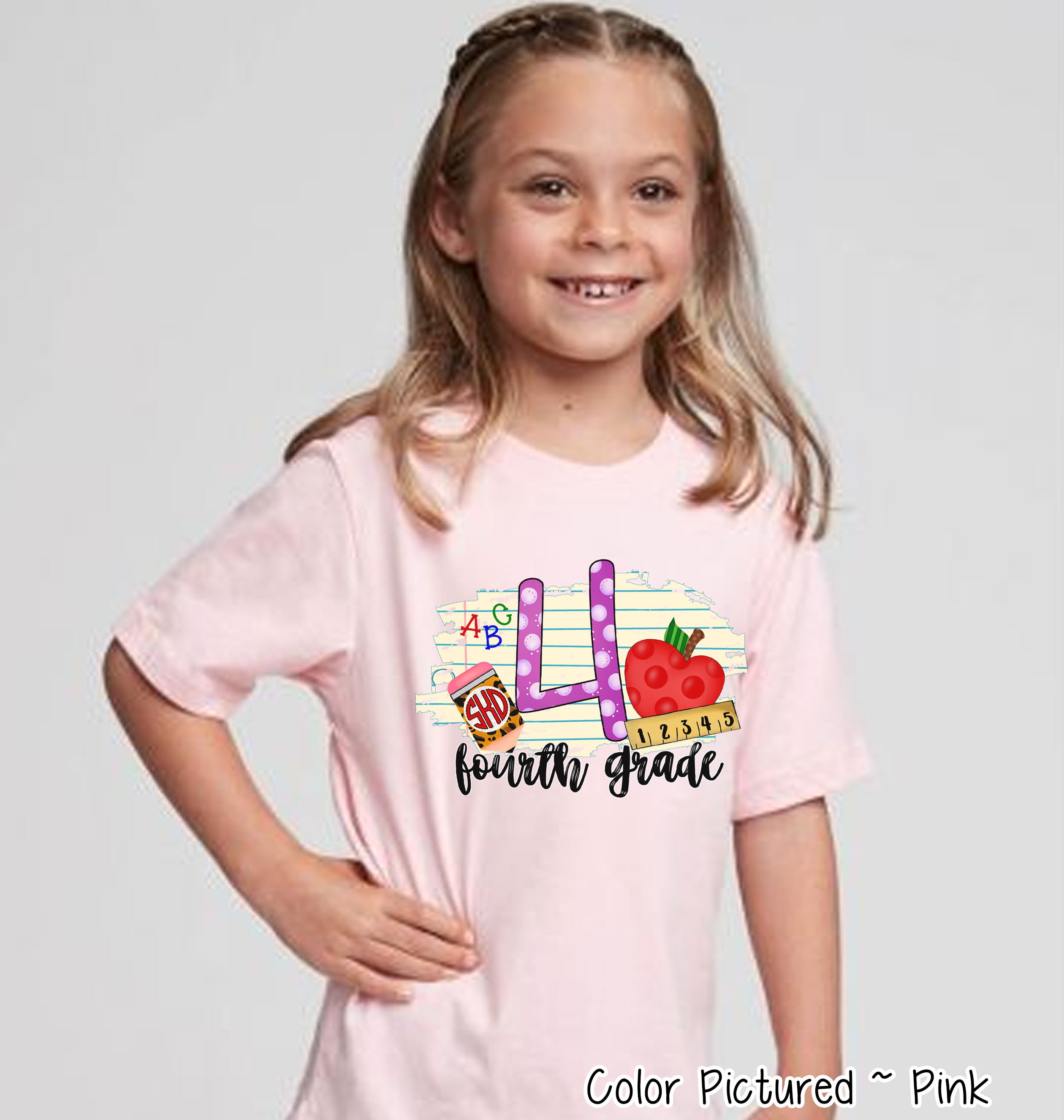 Monogram 4th Grade Tee