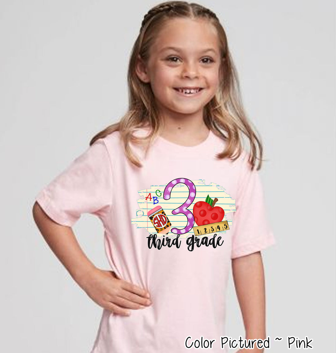 Monogram 3rd Grade Tee