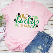 One Lucky Fur Mom St Patricks Day Tee