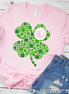 Monogram Multi Clover St Patricks Day Tee