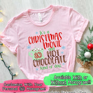Monogram Christmas Movie & Hot Chocolate Tee