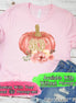Gold Glitter Monogram Pumpkin Tee
