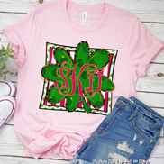 Monogram St Patricks Day Clover Tee