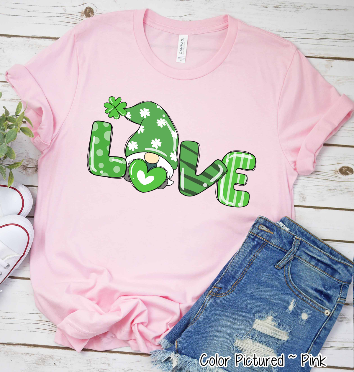 Gnome LOVE St Patricks Day Tee