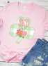 Monogram Buffalo Plaid Shamrock St Patricks Day Tee
