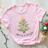 Merry & Bright Christmas Tree Tee