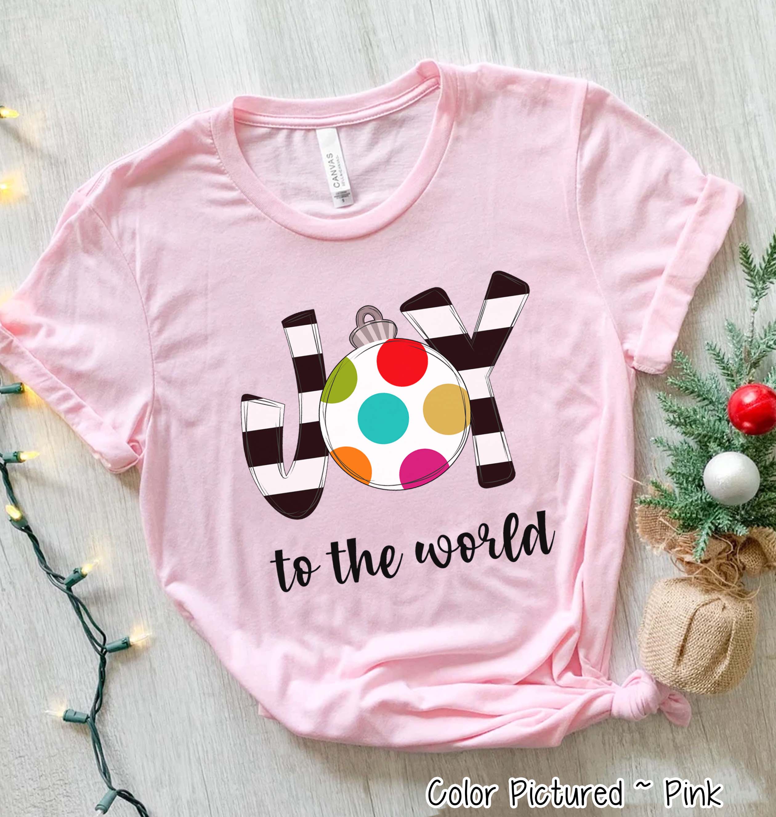 Joy To the World Ornament Christmas Tee